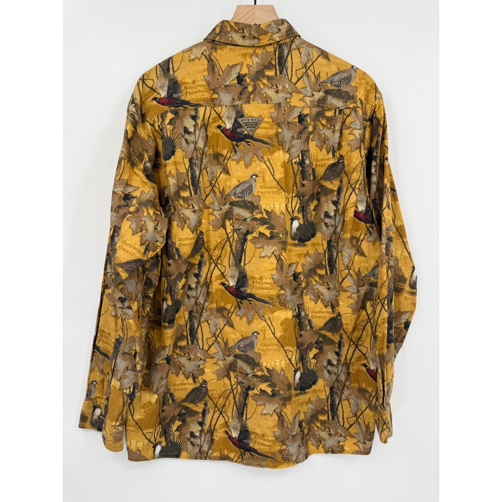 Columbia Shirt Mens Large Yellow Bird Camo PHG Performance Hunting Gear Cotton - Picture 4 of 9